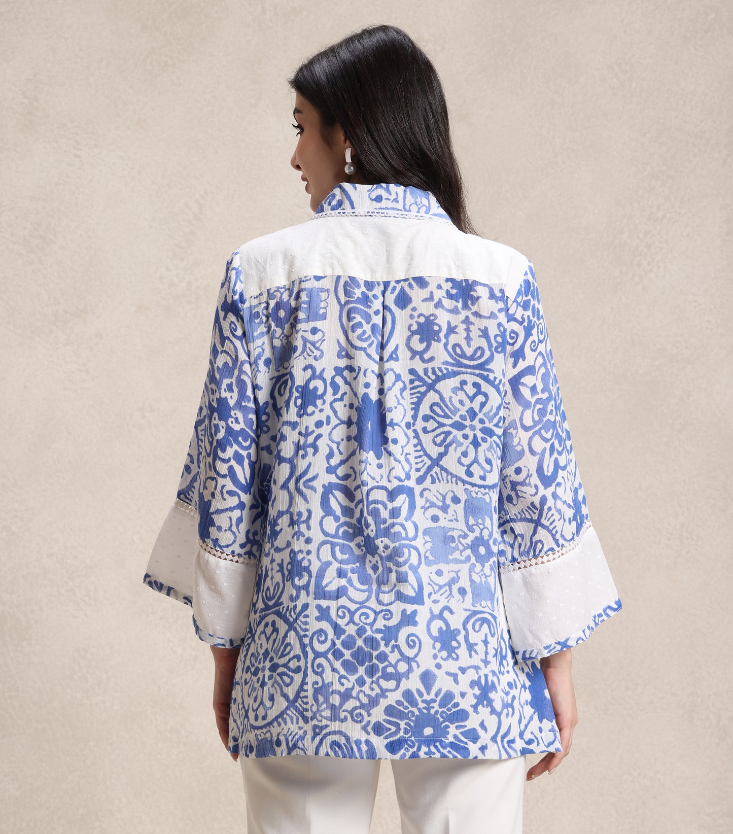 Blue and White Shirt
