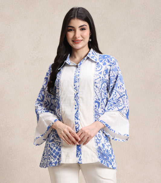 Blue and White Shirt