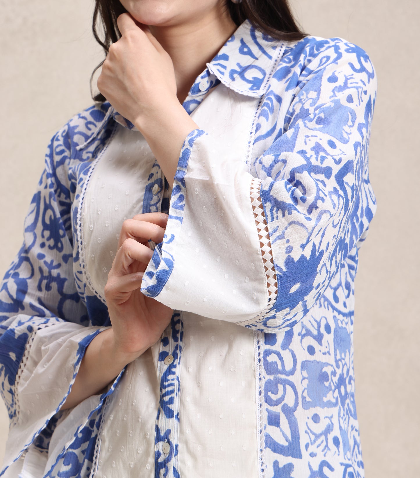 Blue and White Shirt