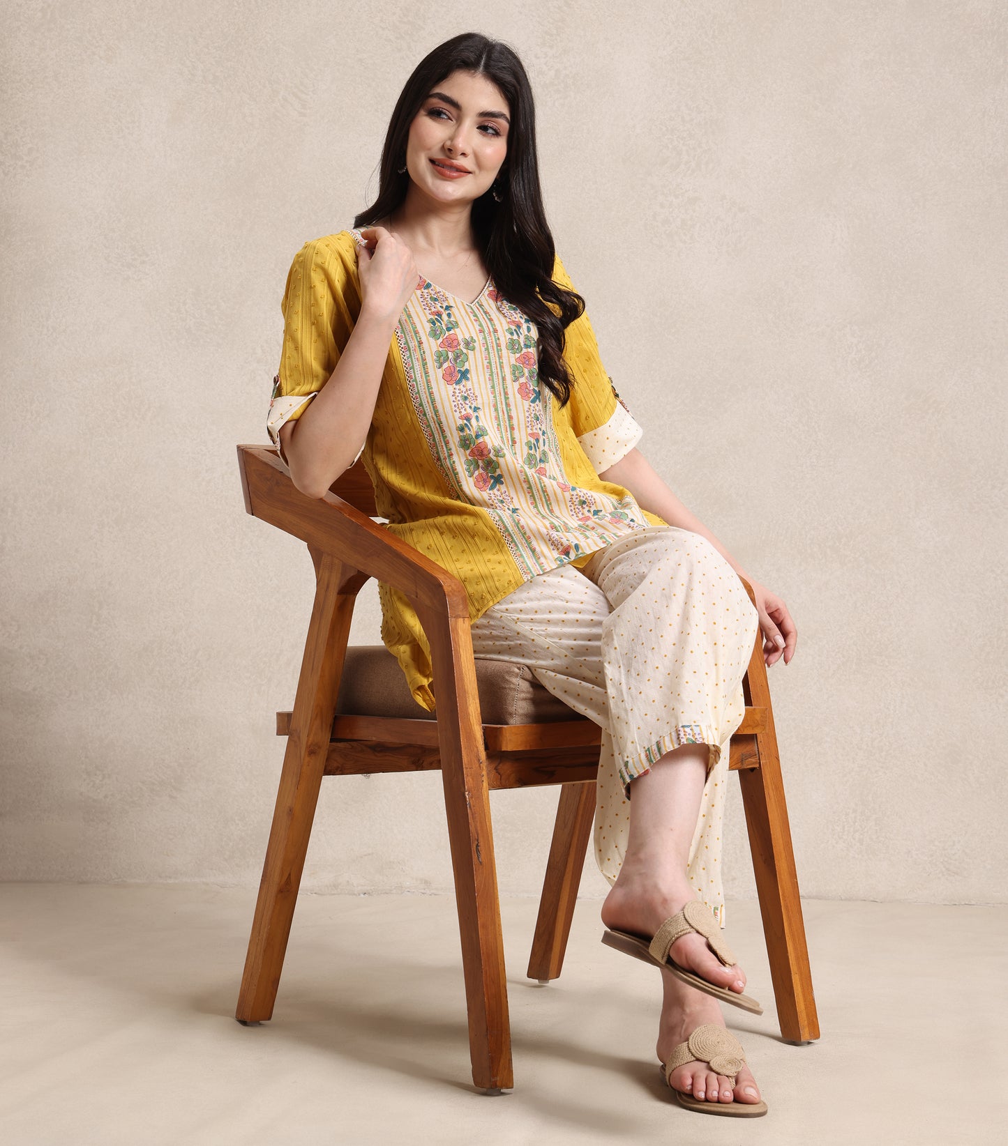 Mustard and Ivory Coord Set