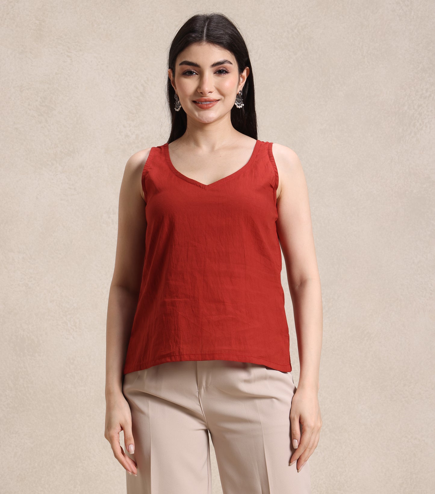 Maroon Red Kaftan Top