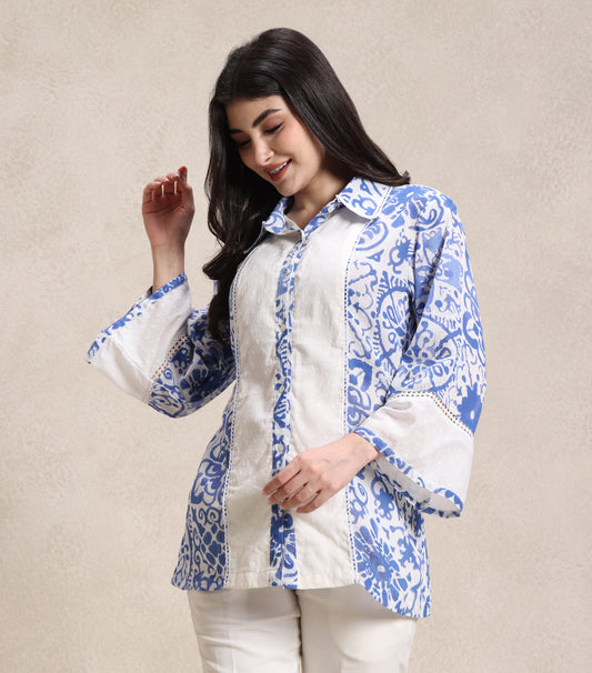 Blue and White Shirt